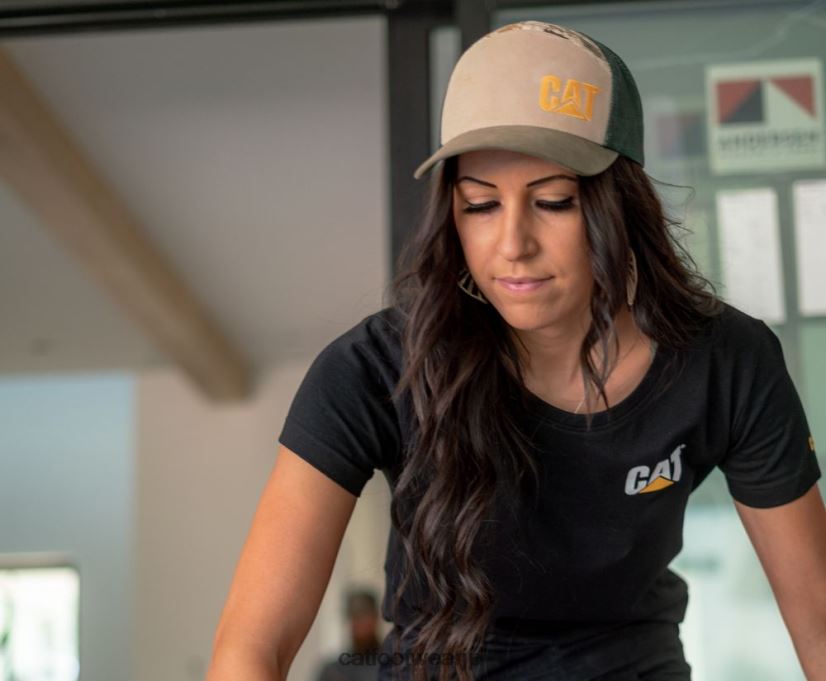 トレードマークのTシャツ 黒 女性 N2JB0V311 Caterpillar |トップス＆アウター